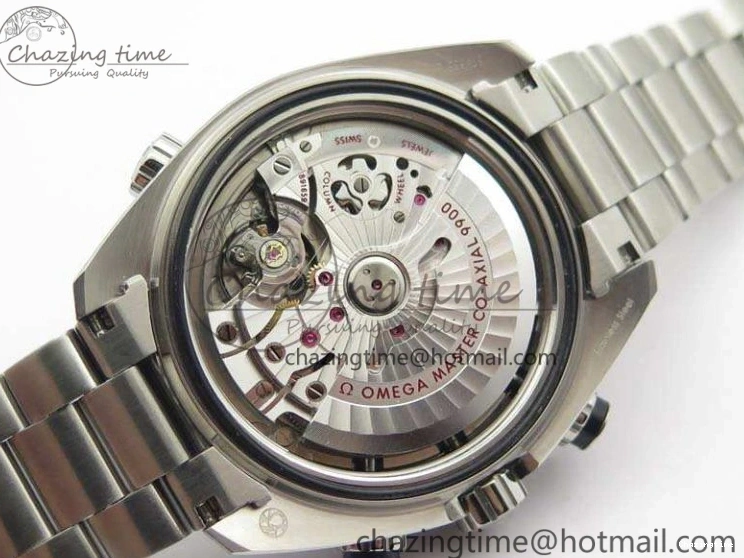 0513 Planet Ocean Master Chrono SS OM 1:1 Best Edition Black Dial On SS Bracelet A9900 V Fashionable 8113